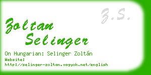 zoltan selinger business card